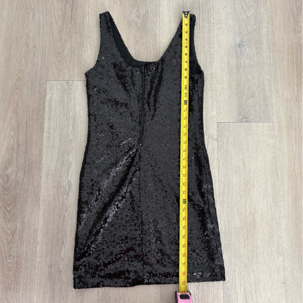 Rue21 Womens Dress Black Medium Sequin Metallic Statement Piece Midi - Picture 13 of 13